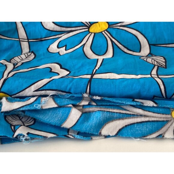 Fabric Retro Teal Garden Quilting Sewing Cloth 88 x 52 Inch Art Craft Remnant - Picture 3 of 7